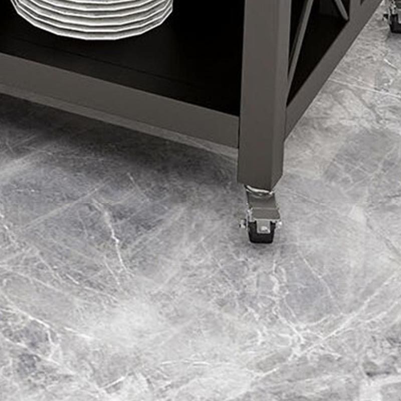 Modern Rolling Kitchen Cart Wood Rectangular Kitchen Island Cart with Drawer