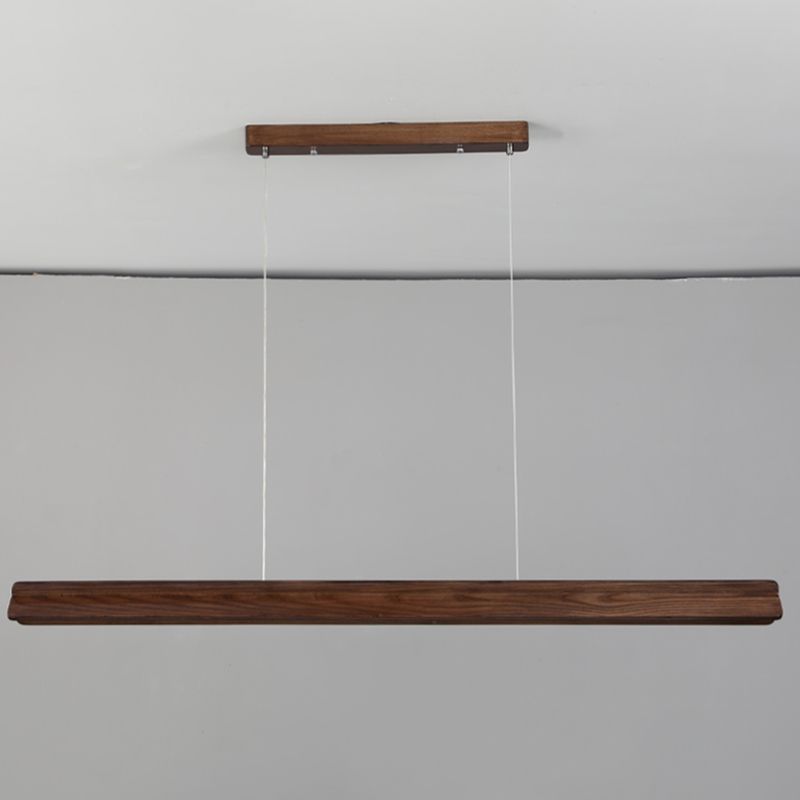 Contemporary Island Pendants Wooden Shade Island Lighting Ideas for Kitchen