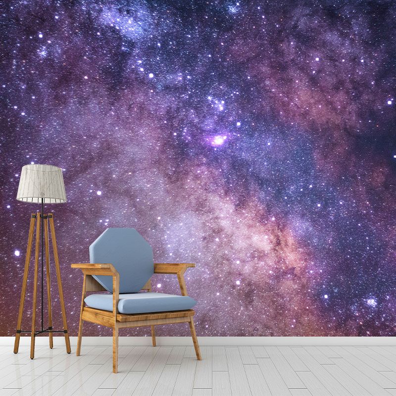 Dreamy Galaxy Photography Mural Wallpaper Environment Friendly Living Room Wall Mural