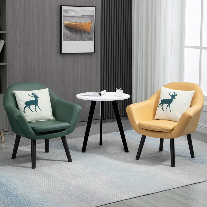 Contemporary Living Room Armchair Arms Included Sloped Arms Armchair