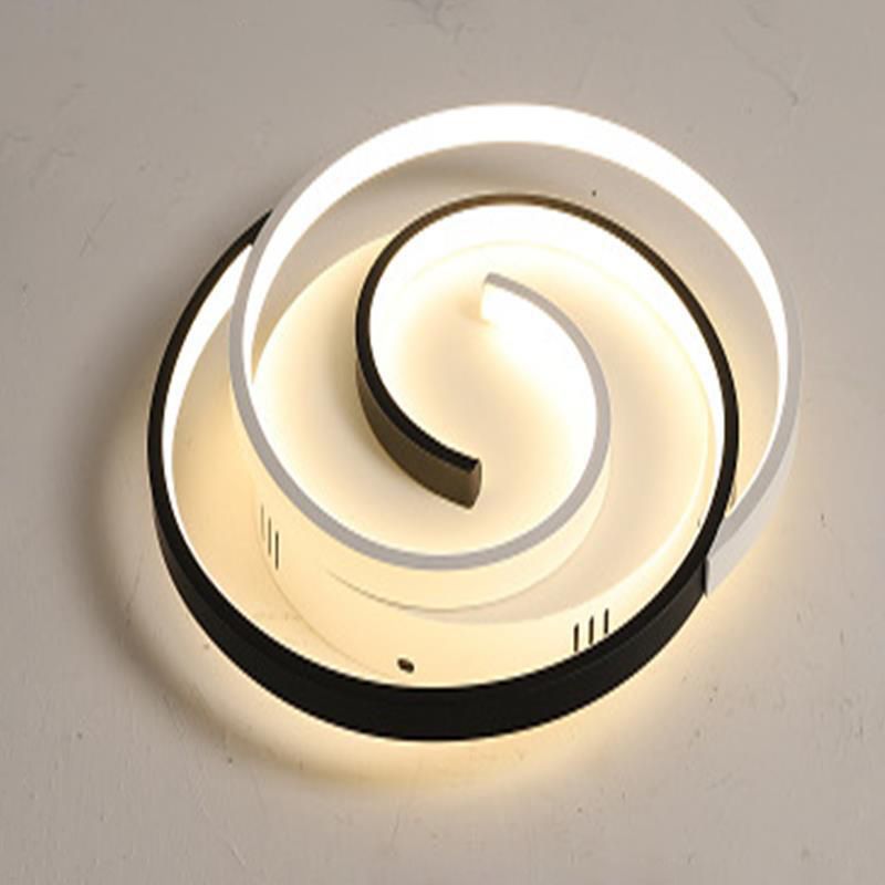 Modern Simple Linear Ceiling Lamp Aluminium 3-Light Flush Mount for Bedroom