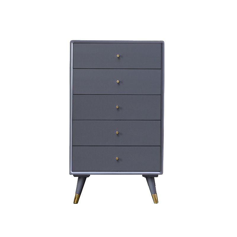 Solid Wood Glam Storage Chest Dresser Vertical Dresser with Metal Feet