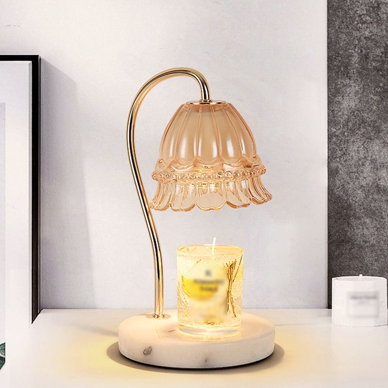 1 Light Bell Table Lighting Modern Style Glass Table Lighting for Bedroom