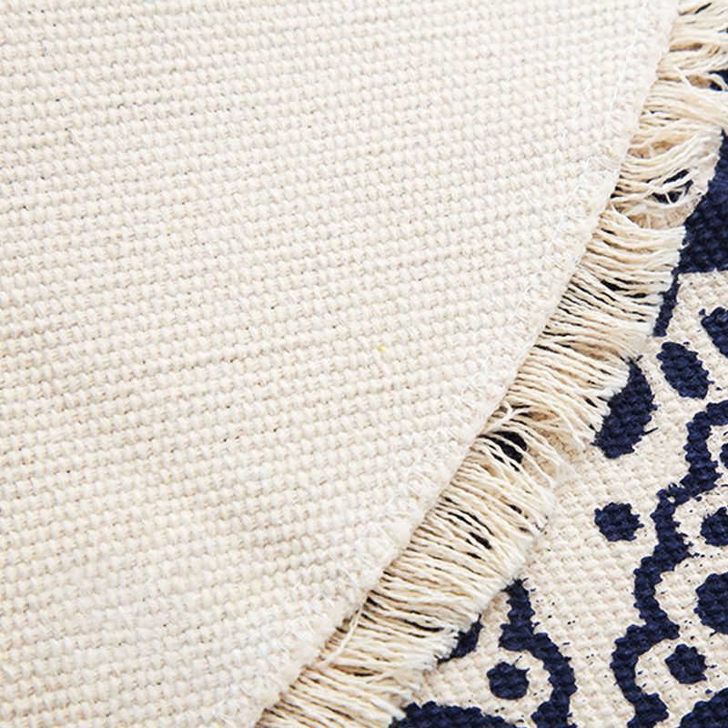 Pastellfarbe Mandala Teppich Baumwolle Boho Teppichmaschine Waschbarer Innenteppich für Schlafzimmer