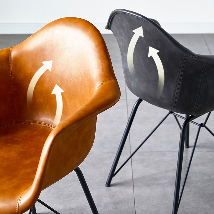 Contemporary Metal Dining Chairs Upholstered Linen Fabric Dining Chair for Restaurant