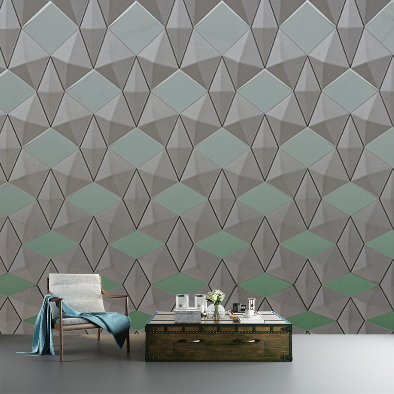 Illustration Geometry Simple Mural Wallpaper Moisture Resistant, Personalized Size
