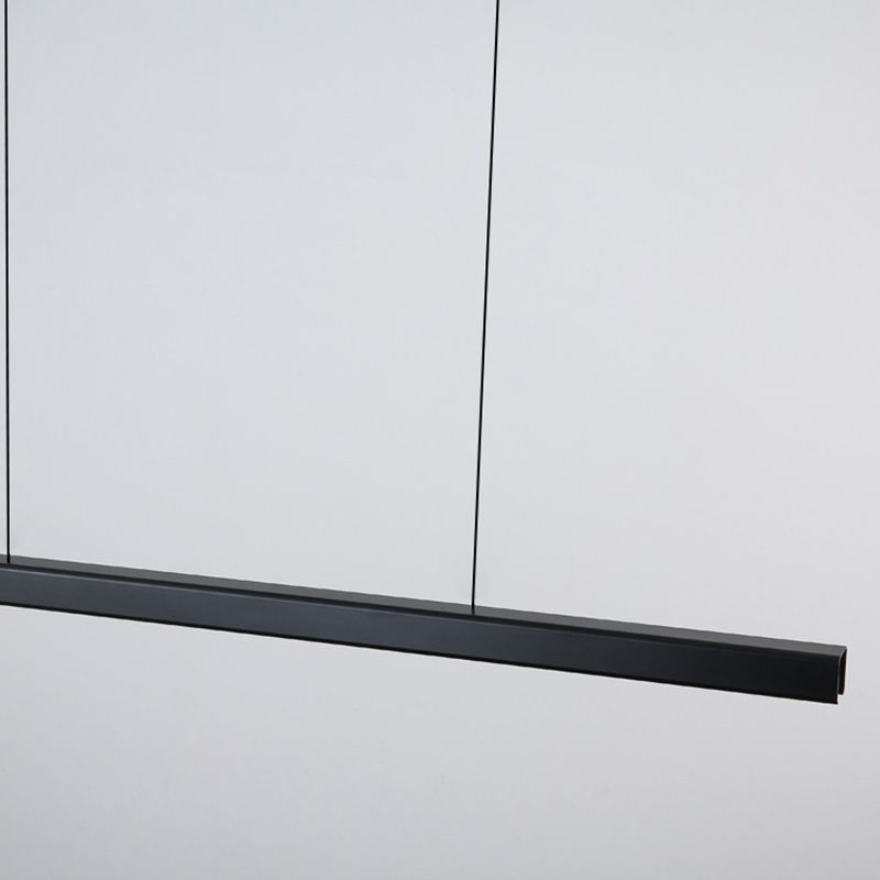 Luces de lámparas de araña de isla LED moderna Oficina de iluminación de islas lineales de minimalismo