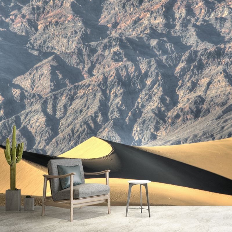 Modern Desert Landscapes Mural Mildew Resistant Wallpaper for Sleeping Room