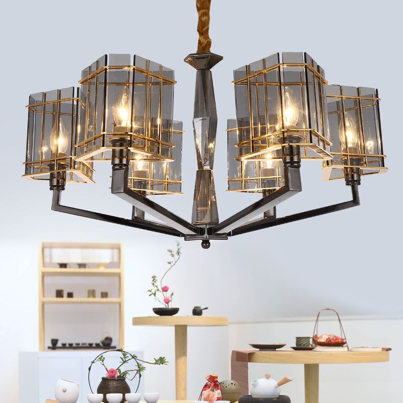 Lámpara de lámpara de lámpara de estilo moderno forma triangular de cristal luz colgante