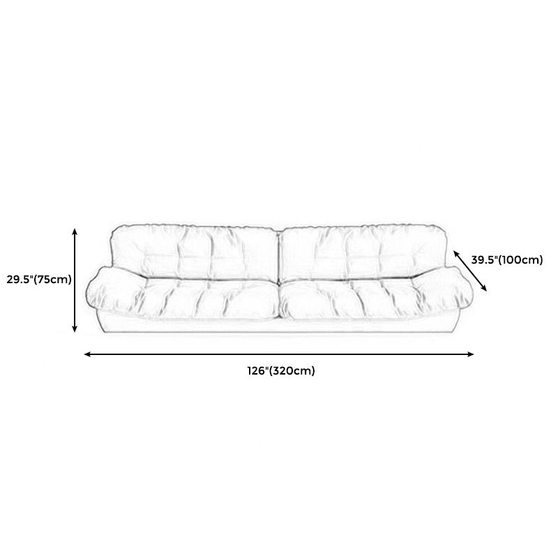 29.53" H Scandinavian Armless Sofa with Tufted Back Sofa for Living Room