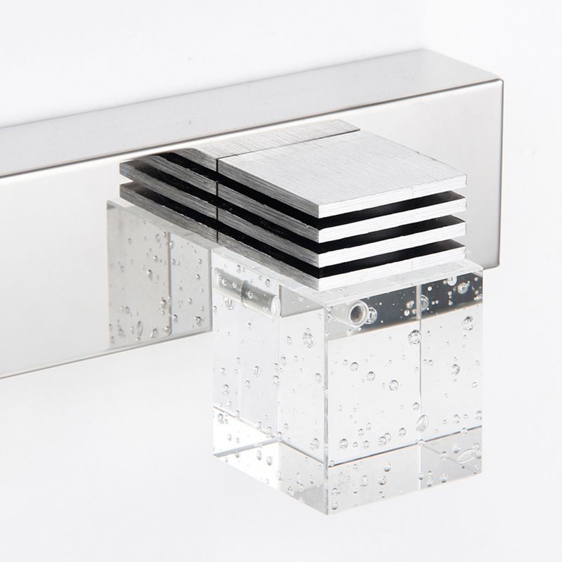 Vanité en acier inoxydable luminaire de style moderne Bubble Crystal Shade Bathroom Wall Éclairage