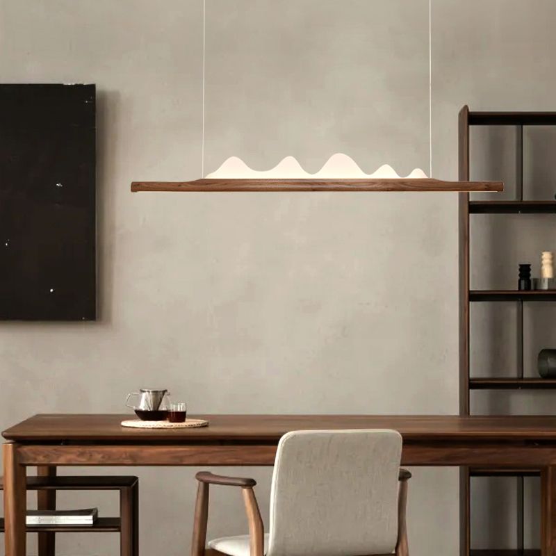 Idées d'éclairage à l'île LED moderne nordique lampe à lustre linéaire pour salle à manger