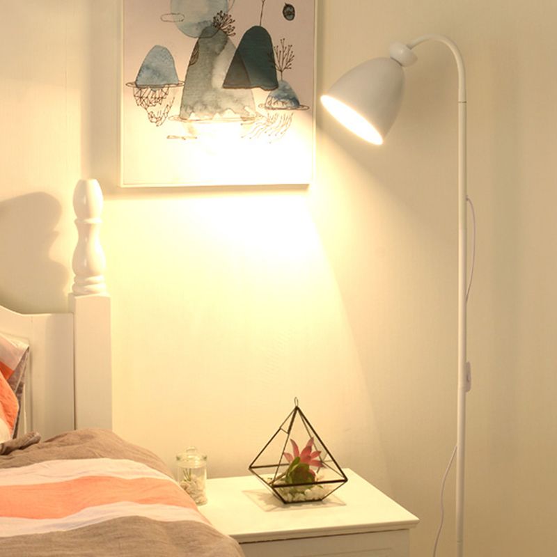 Macaron Metal Floor Reading Lamp 1-Light Floor Light for Living Room