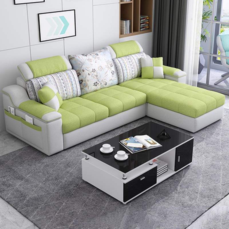 82.68"W √ó 57.09"D √ó35.43"H Sloped Arms Sectionals with Slipcovers and Storage