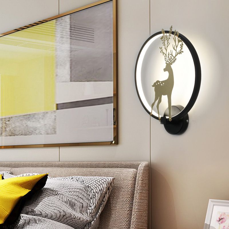 Modern Style Wall Light Creative Deer LED Wall Light Sconce for Bedroom
