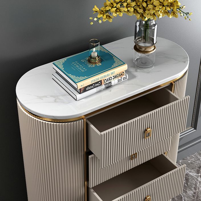 Wood Dining Room Sideboard Cabinet Glam Buffet Server Cabinet with Drawers