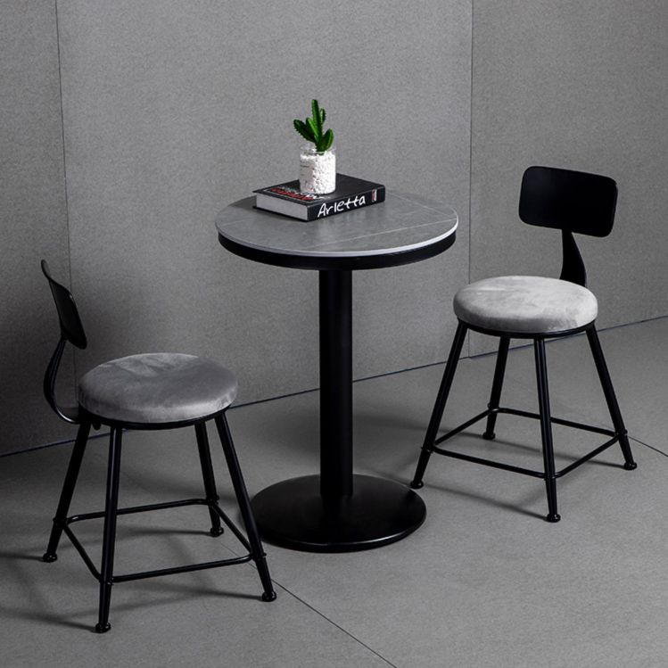 Industrial 1/2/3 Pieces Round Bar Table Set Sintered Stone Bar Table Set for Home Use