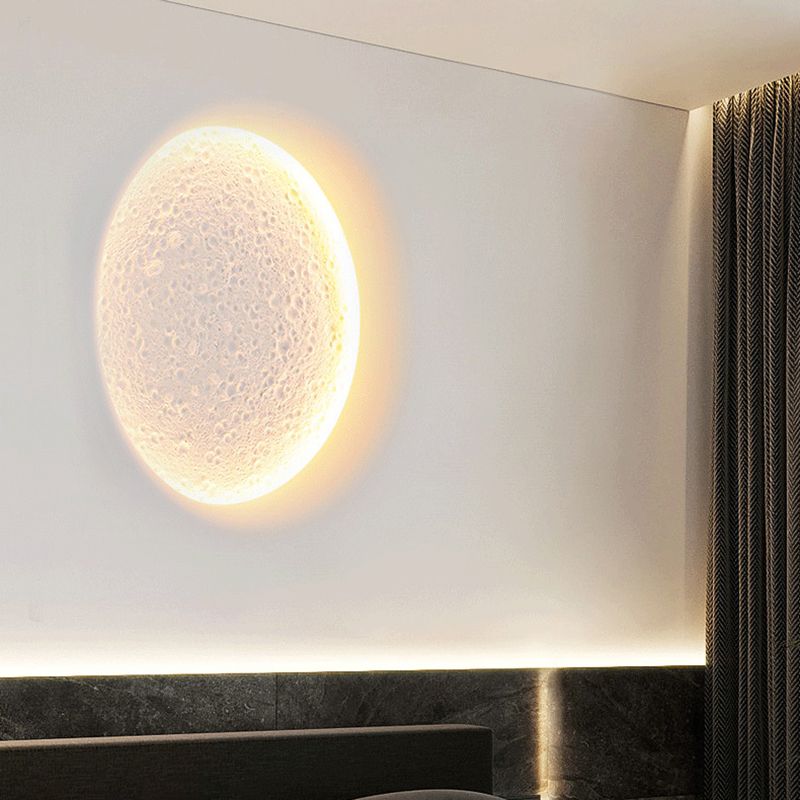 1 Light Circular Flush Mount Wall Sconce Contemporary Wall Light Sconces