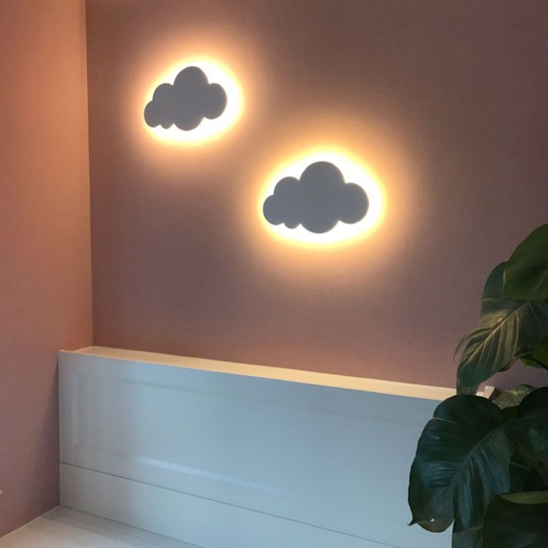 Bambini nuvol ombra a parete montata in ferro battuto con le luci delle pareti per la stanza dei bambini