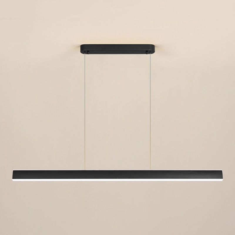 Métal Metal Island Light Strip 2 lumières Pendentif Island LED pour salle à manger