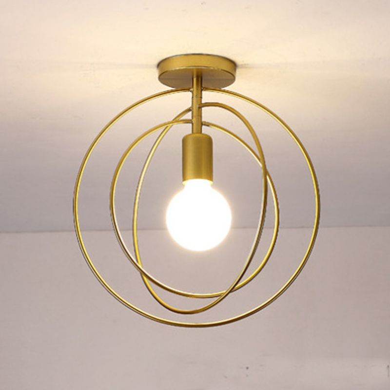 Modern Ceiling Light 1-Light Ceiling Mount Light with Metal Shade for Bedroom