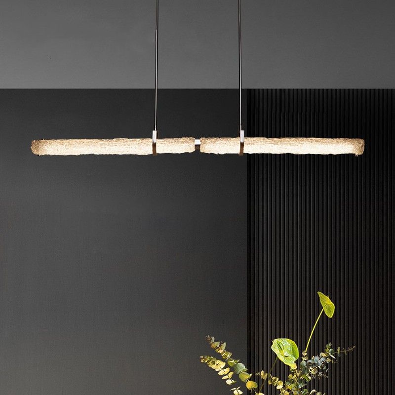 Modern LED Kitchen Island Lighting Ideas Clear Glass Ceiling Pendant Light