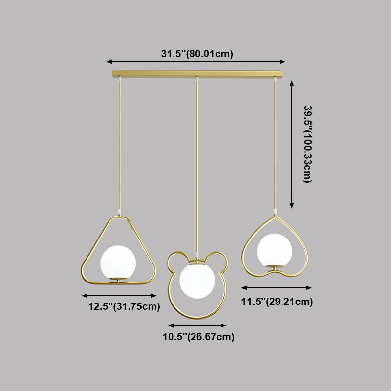 Sphere Island Lighting Accesors Ideas de iluminación de la isla de vidrio contemporáneo en oro