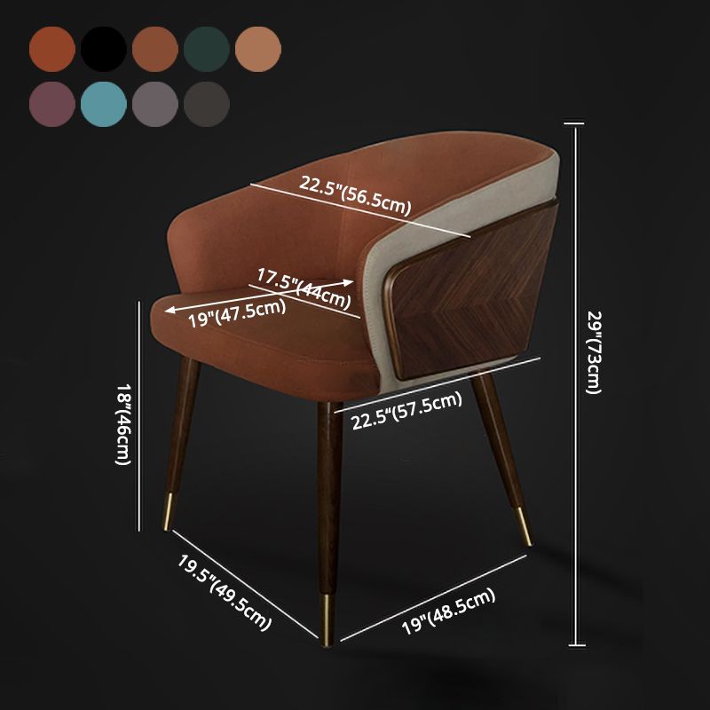 Contemporary Style Wooden Dining Chair Parsons Dining Arm Single Chair