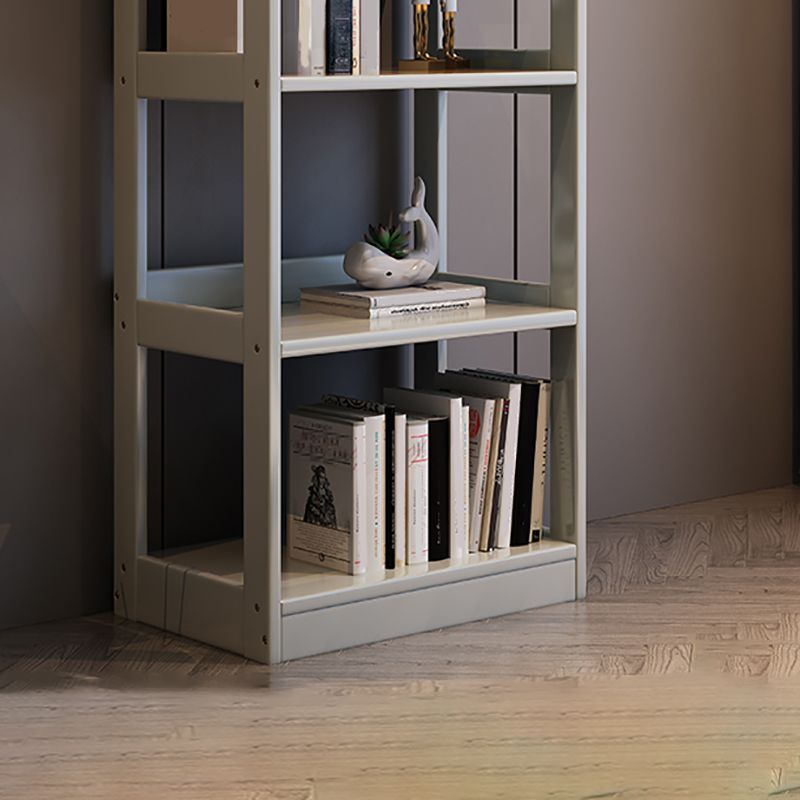 Modern Style Standard Bookshelf Wooden Open Back Bookcase with Shelves
