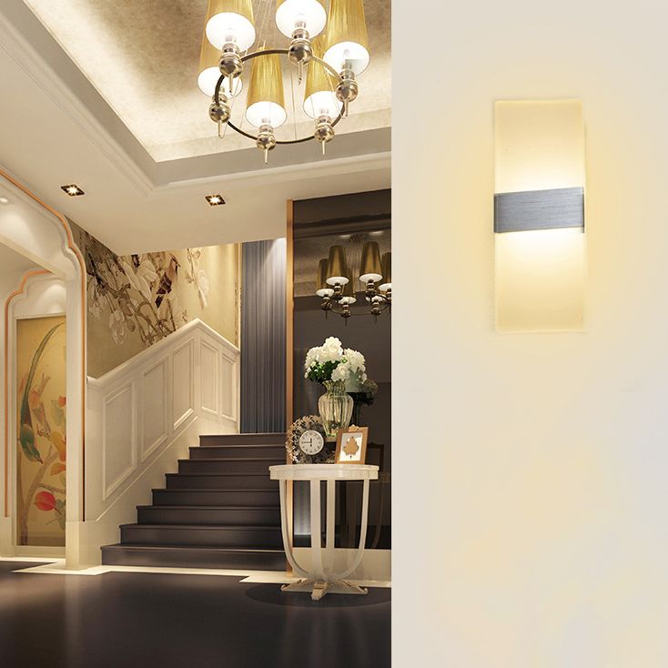 Luces de apliques de pared rectangulares de estilo moderno 1 accesorios de iluminación de pared de luz