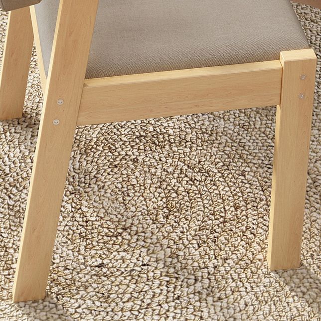 Scandinavian Home Arm Chair Open Back Wood Upholstered Dining Room Chair