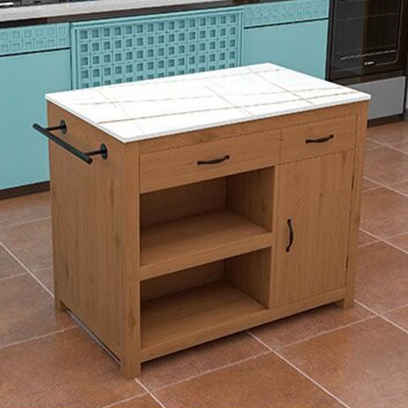 Modern Kitchen Island Table Dining Room Prep Table with Drawer