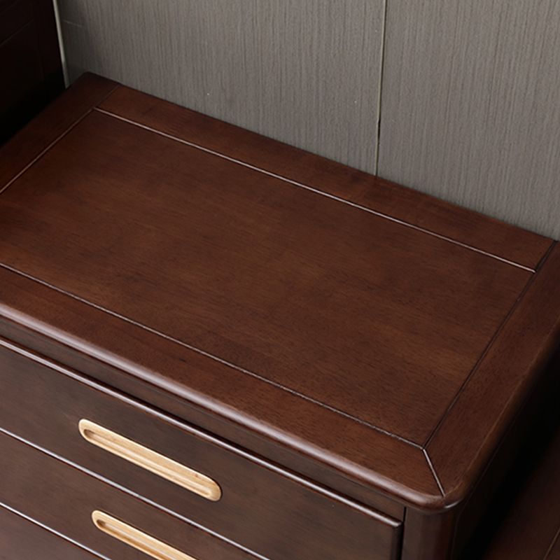 Traditional Brown Storage Chest Dresser Vertical Wooden Chest with 3 / 4 / 5 Drawers