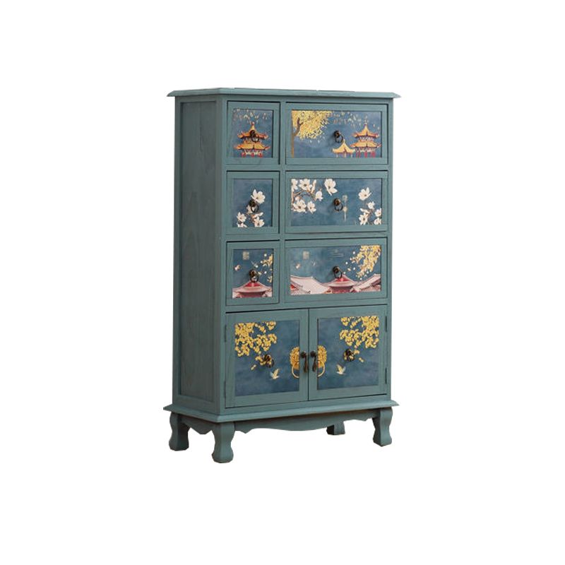 11.8" D Solid Wood Storage Chest Traditional Combo Dresser with Drawers and Doors