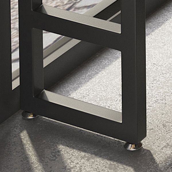 Brown Modern Style Rectangle in Solid Wood and Iron Table Coffee Shop Bar Table