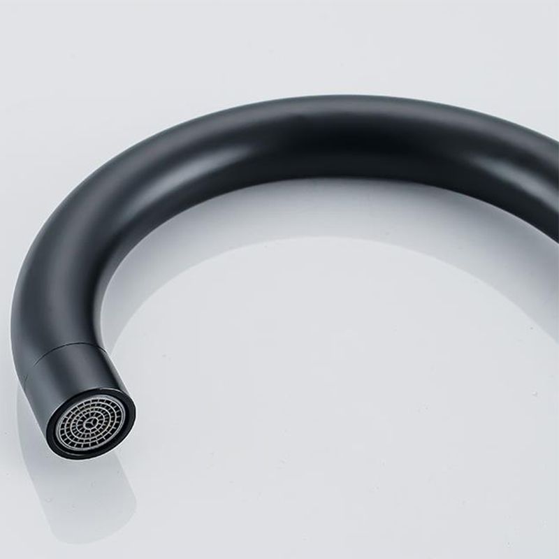 High-Arc Sink Faucet 3 Hole Lever Handle Bathroom Faucet with Water Hose