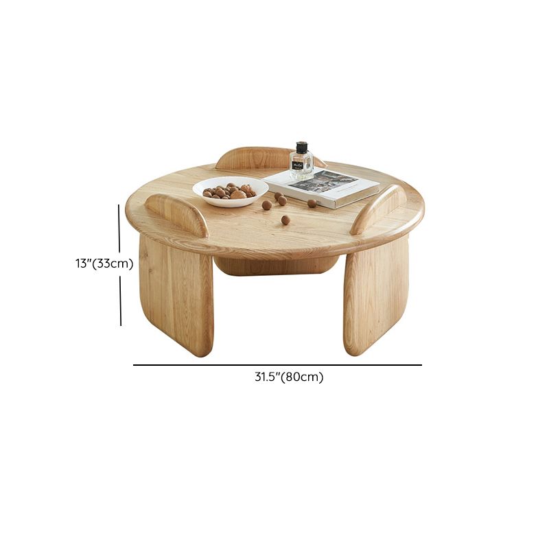 Contemporary Solid Wood Coffee Table Light Wood Coffee Cocktail Table