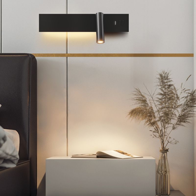 Lámparas de pared LED rectangulares ajustables lámparas de aplanque de metal de estilo moderno