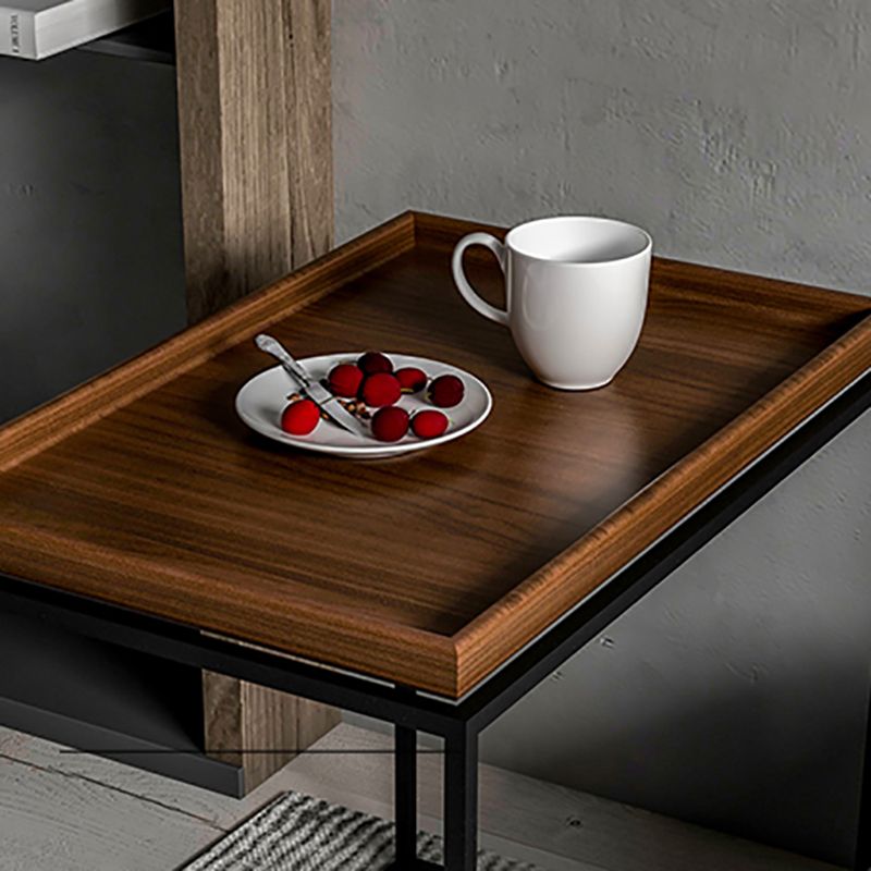 Modern Frame Wooden Coffee Table Rectangular Top Shape Folding Cocktail Table