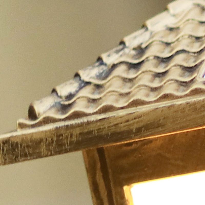 Simple Geometric LED Solar Lighting Fixture with Acrylic Shade for Garden