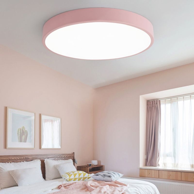Lámpara de techo empotrada de estilo nórdico moderno, macarrón colorido para sala de estar de niños