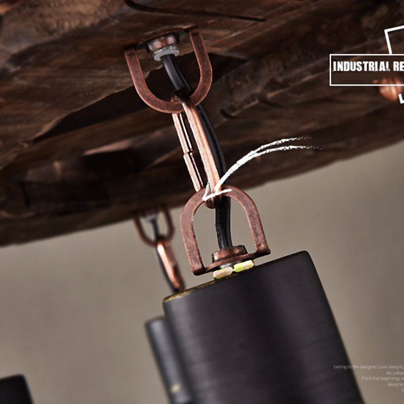 CHANDELIER LETRAGE RÉTRO RÉTRO RETRO 6-LIGHTES VINTAGE NUTICAL KEROSEN LAMP DESIG