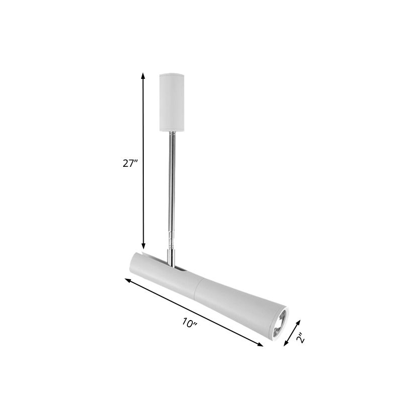 Illuminazione a sospensione conica in bianco/nero la luce del soffitto a led in metallo moderno a led con giuntura regolabile in caldo/bianco