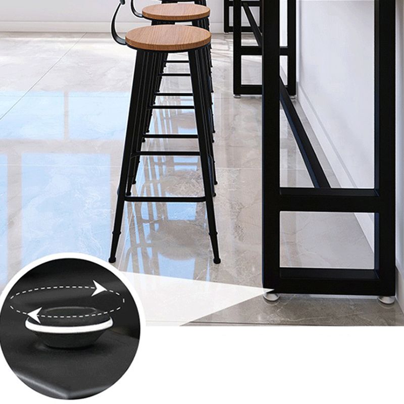 Industrial Bar Table Bar Height Rectangle Solid Wood Pub Table for Home