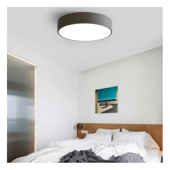 Plafoniera a semi-incasso circolare in stile nordico Plafoniera a semi-incasso in metallo per camera da letto