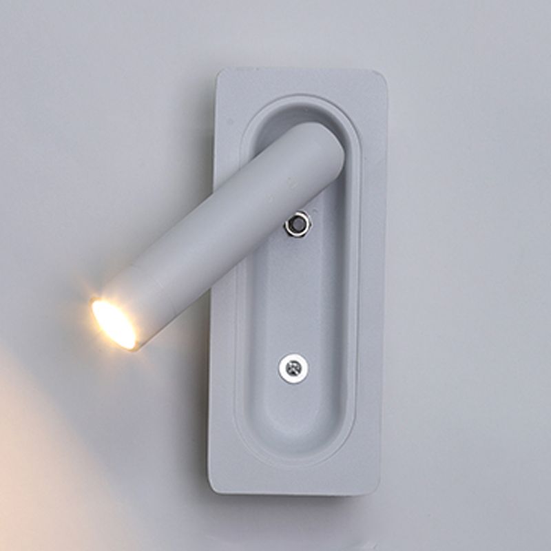 LED Modern Wall Sconce Cylinder Shape Wall Light with Metal Shade for Bedroom