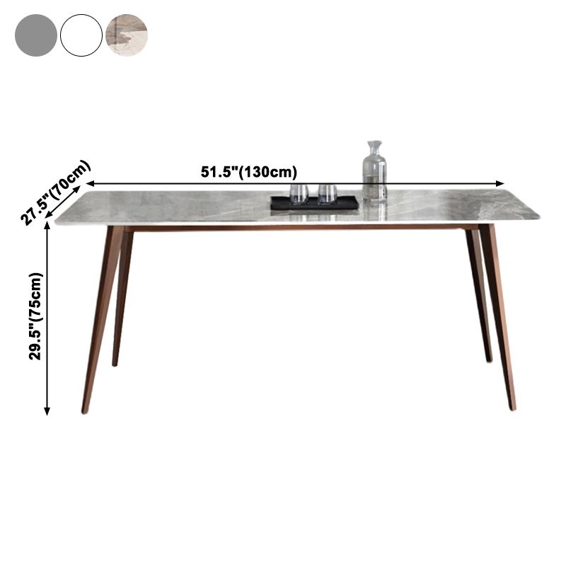 Eettafel van gesinterd steenblad voor restaurant Industriële keukentafel met 4 poten