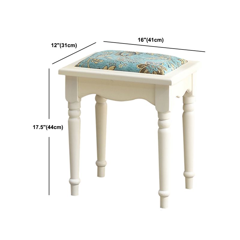 Contemporary Makeup Dressing Table With Drawers White 17.71" W x 30.70" H
