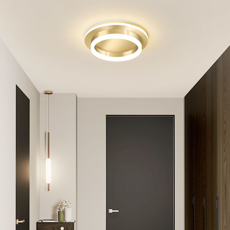 Loop Shaped LED Flush Mount Fixture Simple Style Metal Entryway Ceiling Flush Light