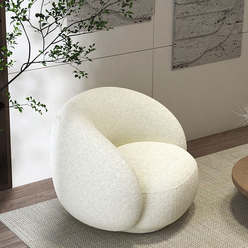 Contemporary Fabric Curved Settee Tight Back Tuxedo Arm Sofa